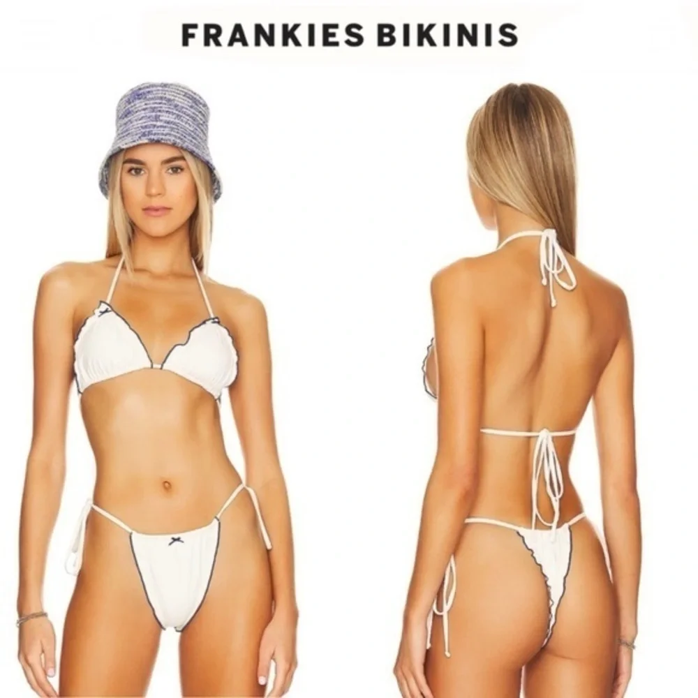 Frankies Bikinis Tidal side-tie bikini bottoms sz M 155$